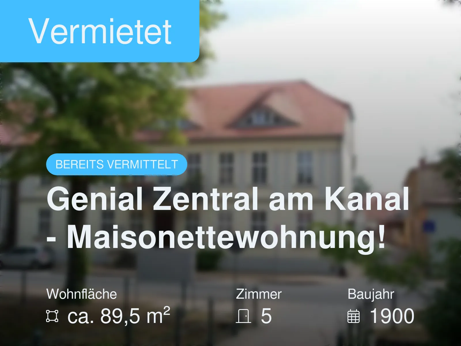 Nicht mehr verfügbar: Genial Zentral am Kanal – Maisonettewohnung!