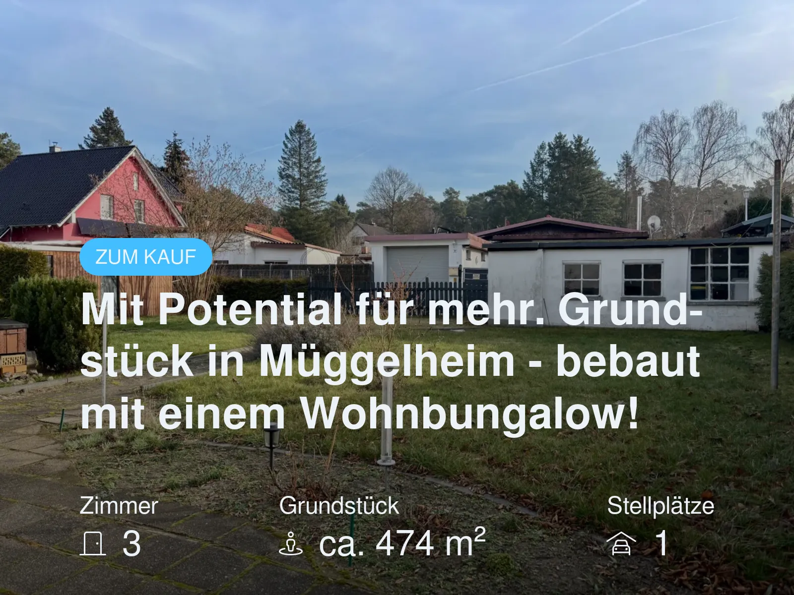 Neu im Angebot: Mit Potential für mehr. Grundstück in Müggelheim – bebaut mit einem Wohnbungalow!