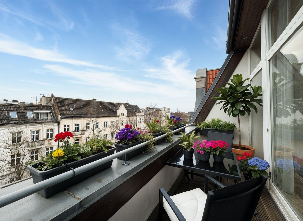Terrasse am Wohnzimmer